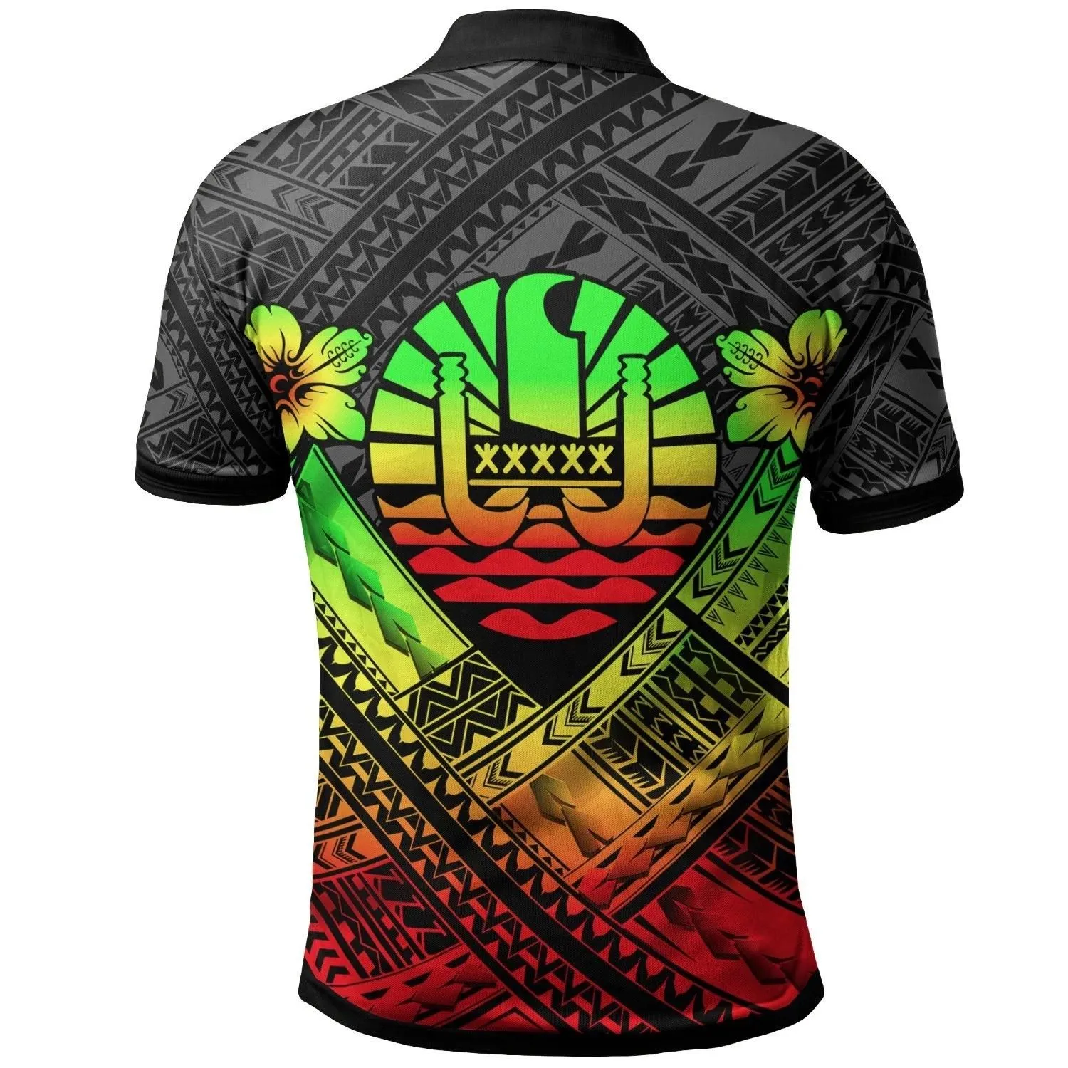 Tahiti Polynesian  Polo Shirts - Tahiti Reggae Seal Camisole Hibiscus Style - BN18