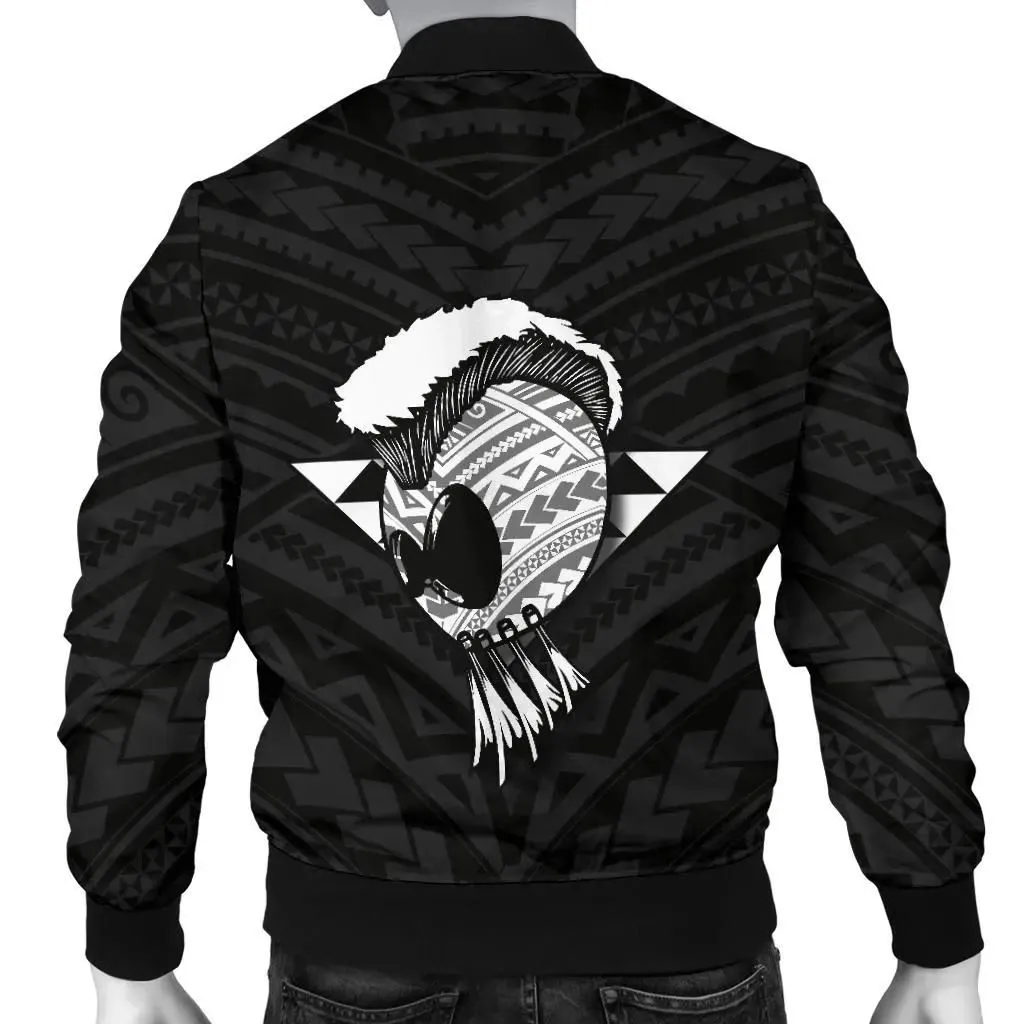 Alohawaii Jacket - Hawaii Helmet Polynesian Kanaka Warrior Mens Bomber Jacket - AH - J1