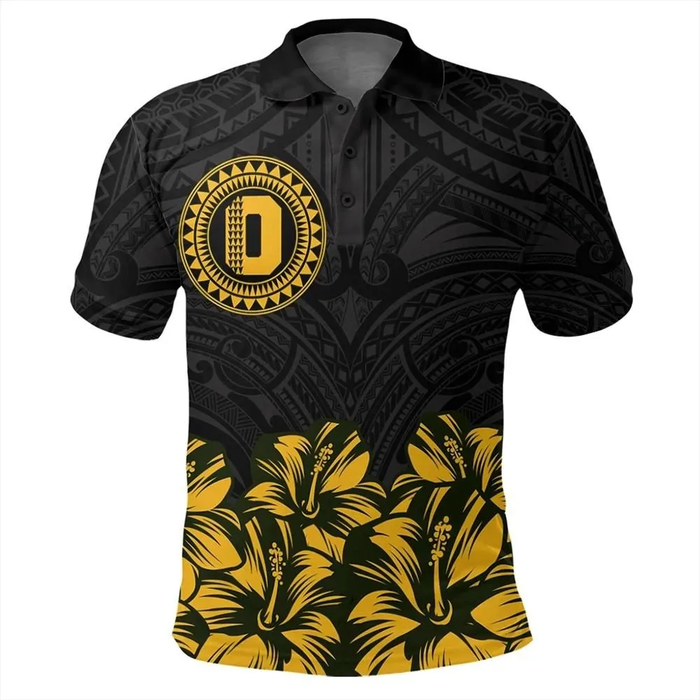 Alohawaii Shirt - Oahu Map Hibiscus Polynesian Polo Shirt - Lithe Style - AH - JA