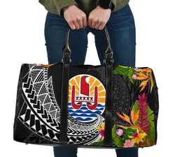 Tahiti Travel Bag - Seal Spiral Polynesian Patterns