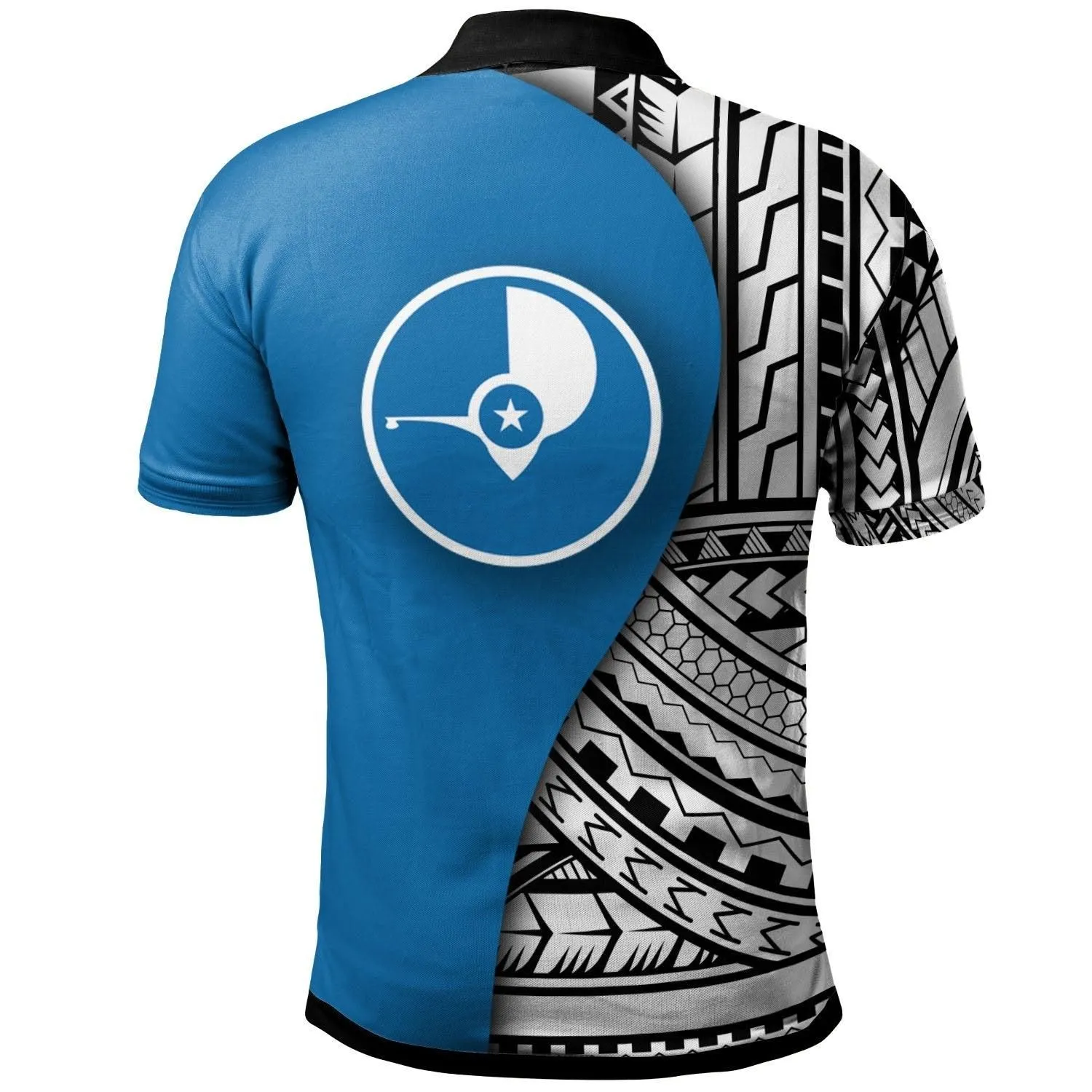 Yap Custom Personalised Polo Shirt - Coat Of Arm and Polynesian Patterns