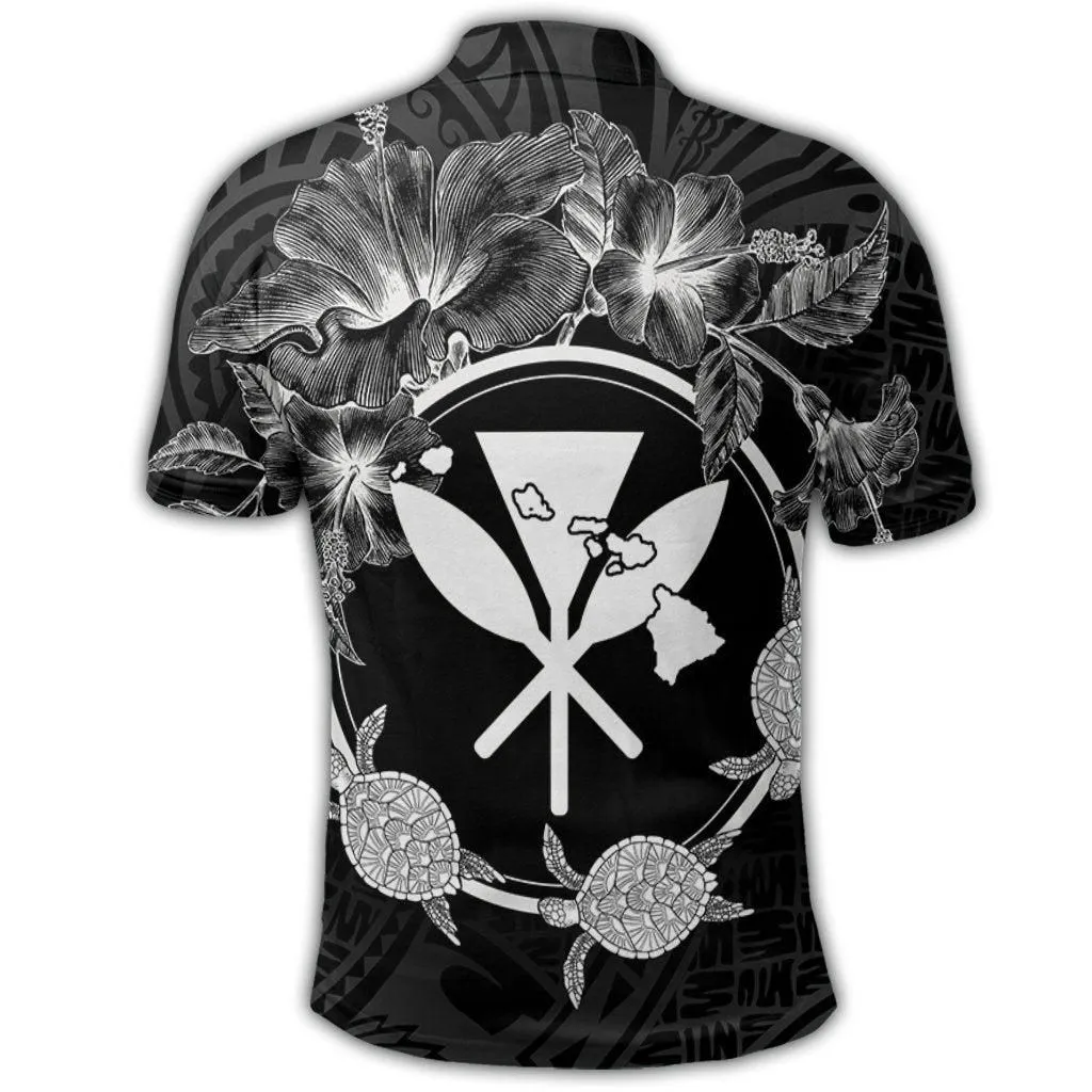 Hawaii Kanaka Turtle Hibiscus Polynesian Polo Shirt - Anthea Style - AH