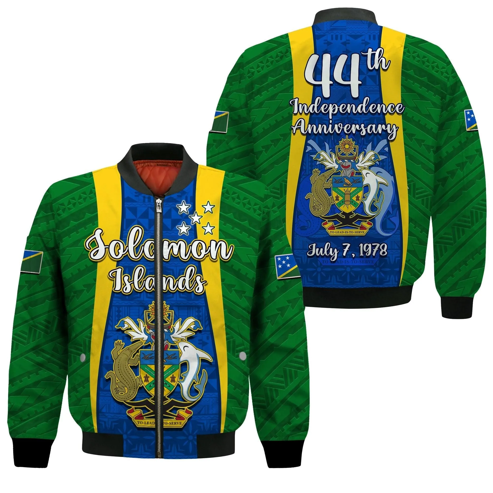 Solomon Islands Day Bomber Jacket 44 Years Independence Anniversary LT13