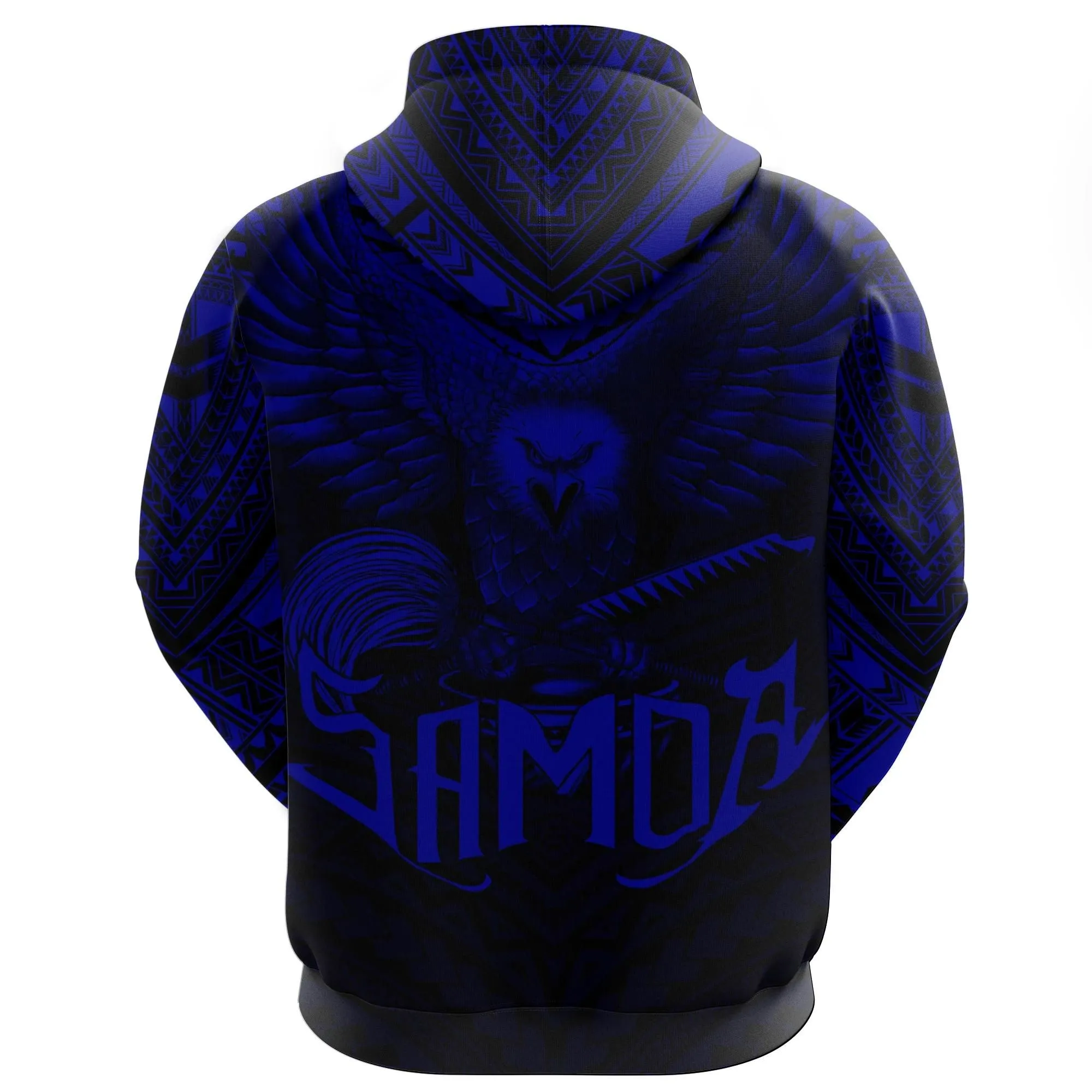 American Samoa Hoodie Eagle Tattoo Style Dark Blue A7