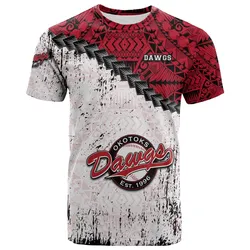 Okotoks Dawgs T-shirt Grunge Polynesian Tattoo - CA BASEBALL