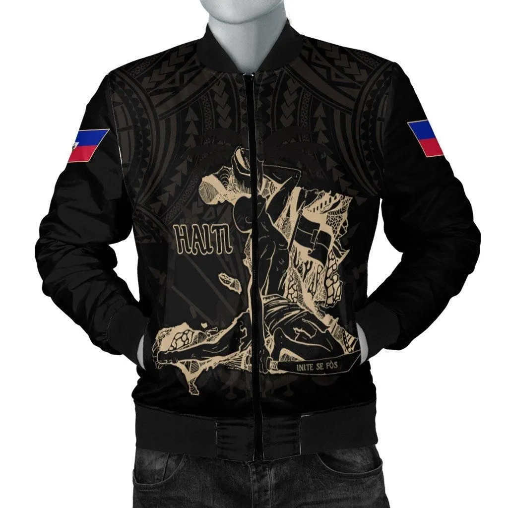 Haiti Bomber Jacket Polynesian Neg Maron