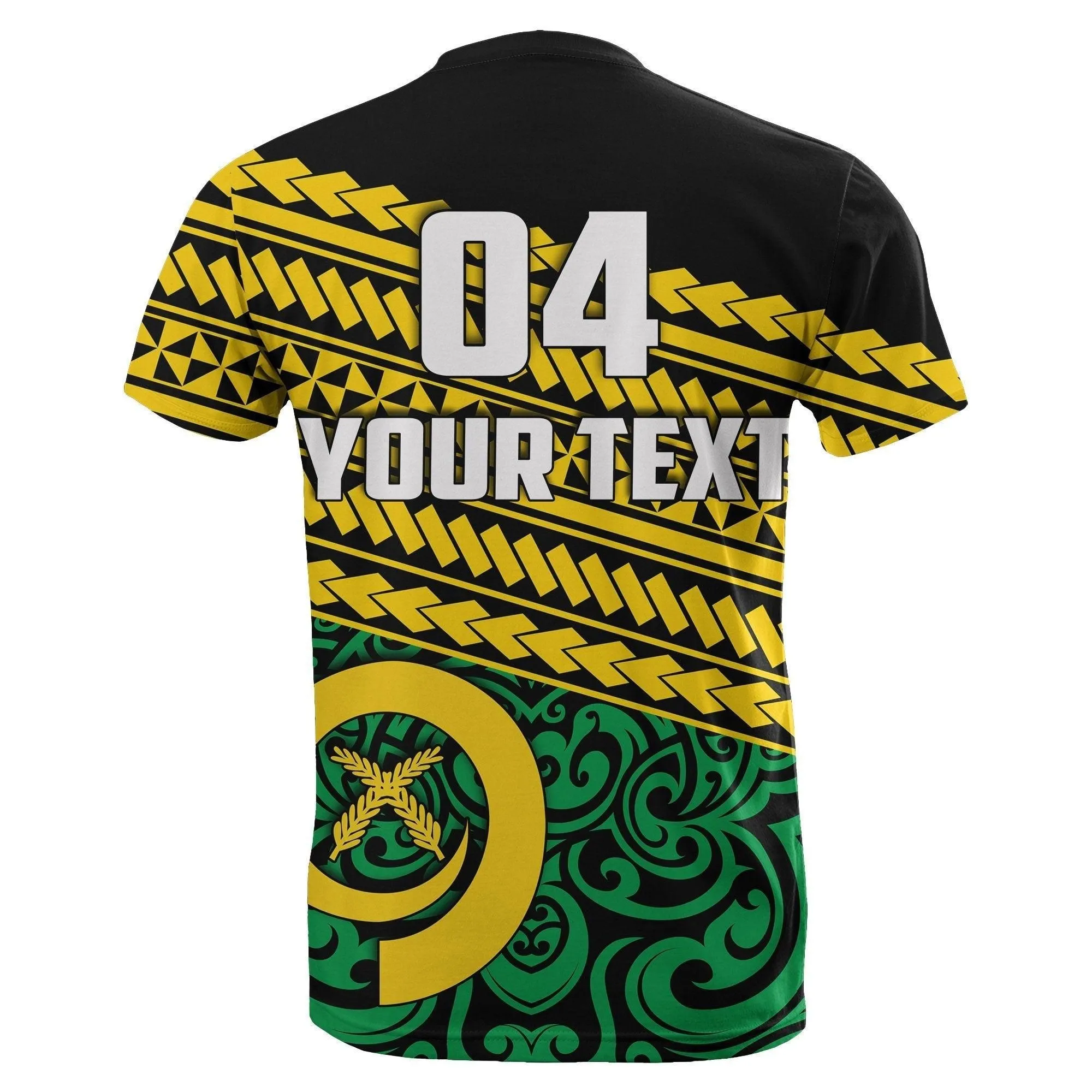 (Custom Personalised) Vanuatu Rugby T Shirt Polynesian Style