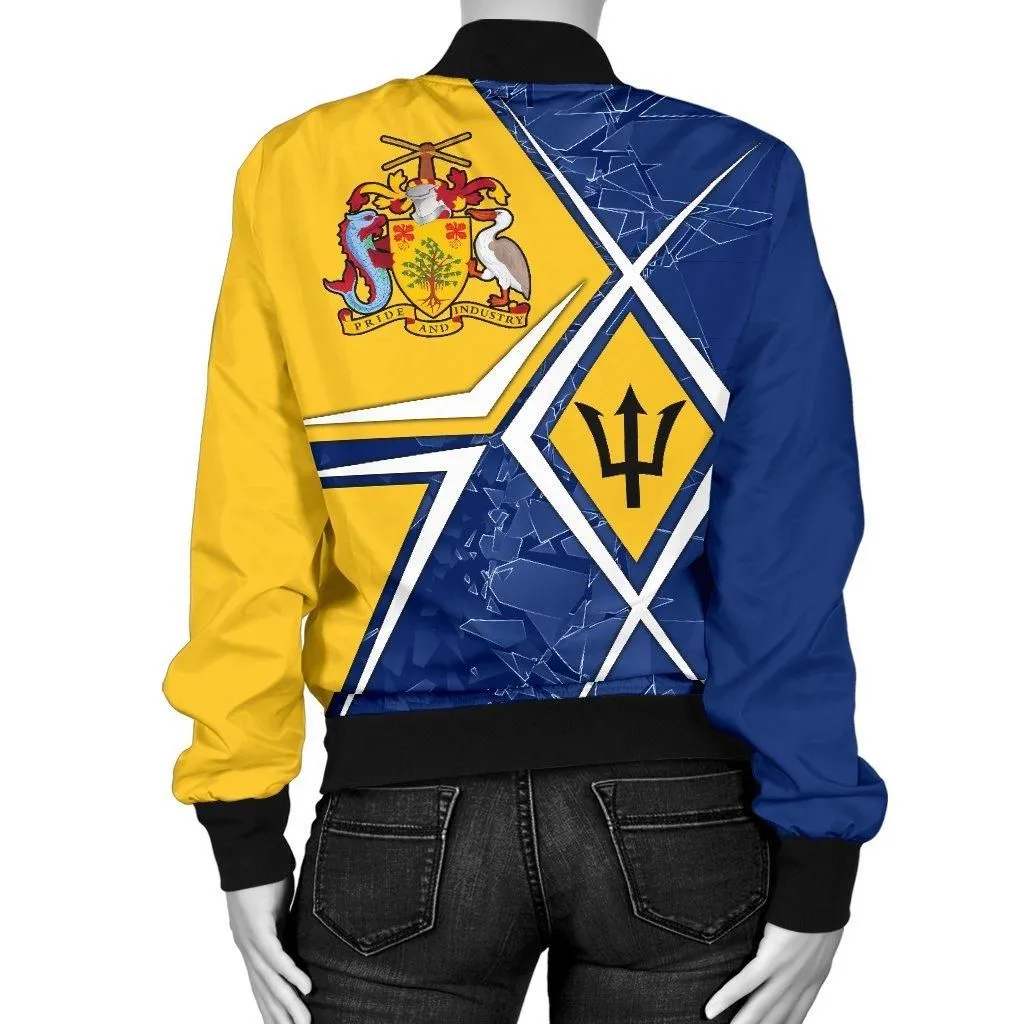 Barbados Womens Bomber Jacket - Barbados Legend