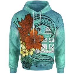 Fiji Hoodie - Tropical Flowers Style