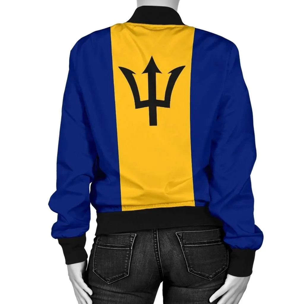 Barbados Women's Bomber Jacket Original Flag A7