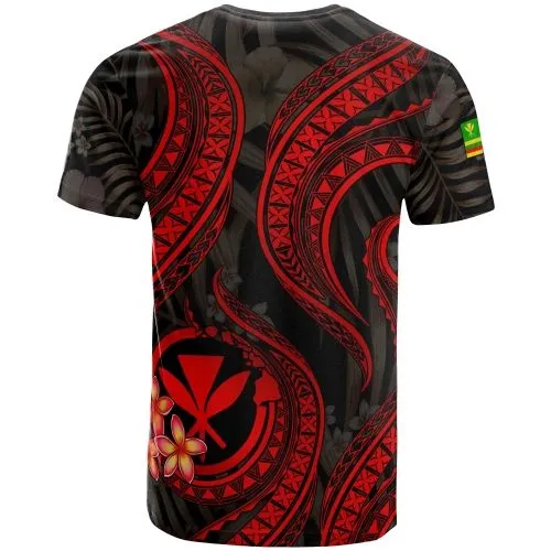 Polynesian Hawaii T-Shirt - Red Plumeria