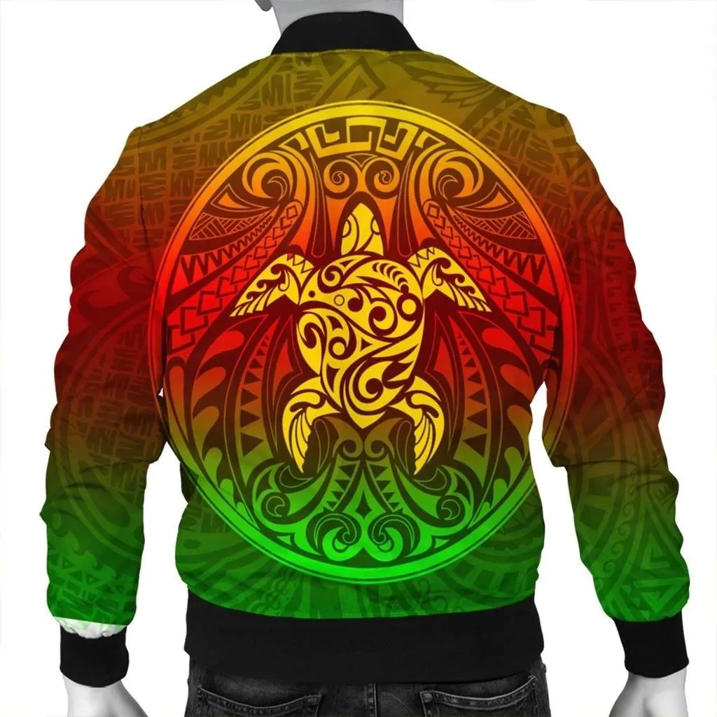 FamilyGater Jacket - Kanaka Maoli Turtle Polynesian Bomber Jacket - AH - J4R