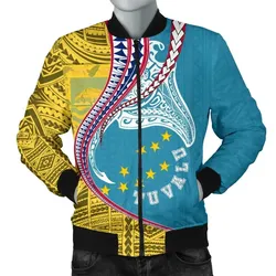 Alohawaii Jacket - Bomber Jacket Tuvalu Manta Polynesian TH65