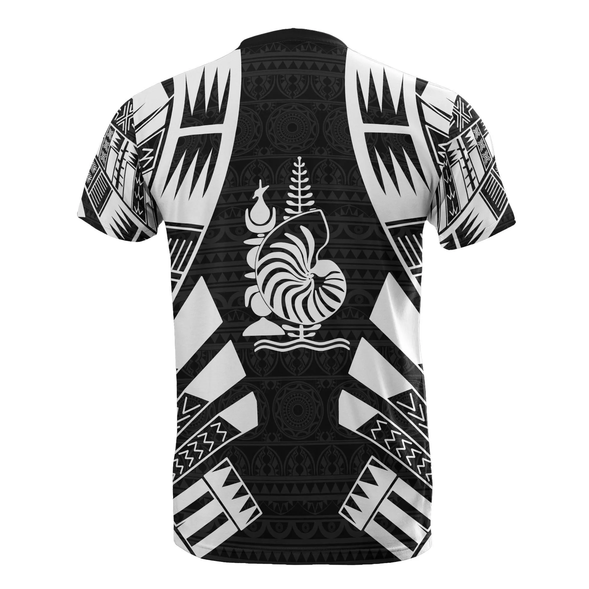 New Caledonia T shirt - New Caledonia Coat Of Arms Polynesian Tattoo Style