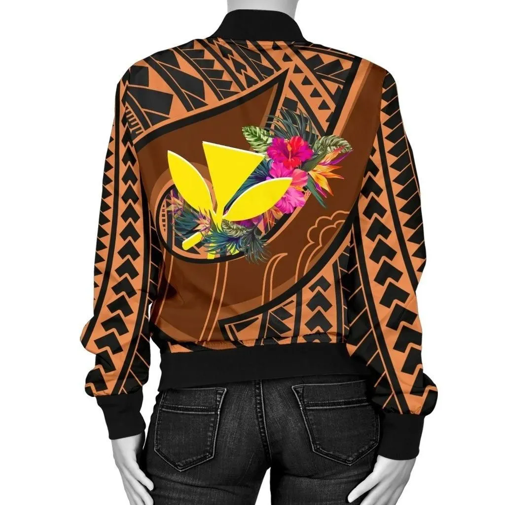 Alohawaii Jacket - Bomber Jacket Hawaii Kanaka Maoli Personalised - Polynesian Hook And Hibiscus - BN25