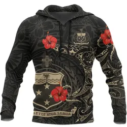 Alohawaii Clothing - Hoodie Samoa Hibiscus Tattoo Style A7