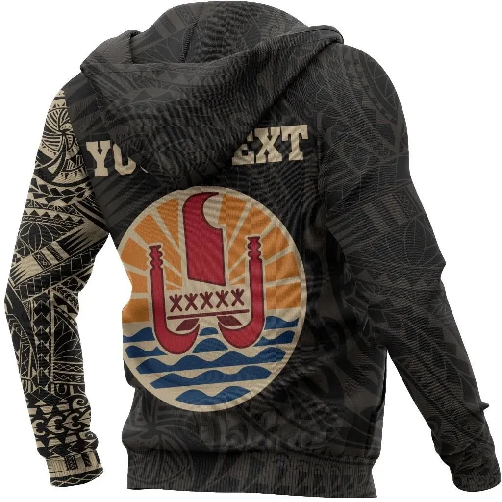 French Polynesia Custom Hoodie Tattoo Style A7