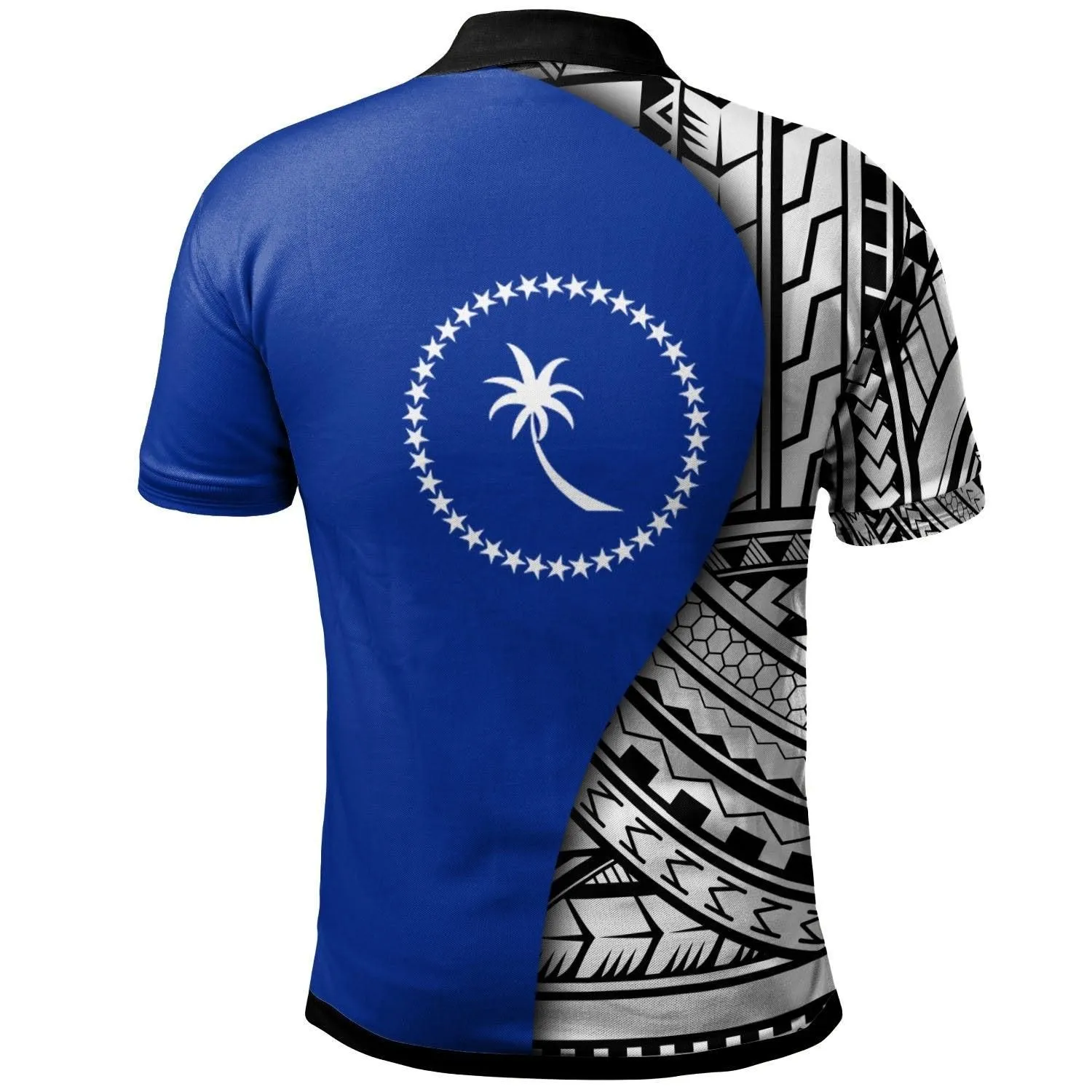 Chuuk Custom Personalised Polo Shirt - Coat Of Arm and Polynesian Patterns