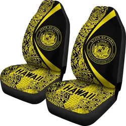 FamilyGater Car Accessory - Hawaii Coat Of Arm Polynesian Car Seat Covers - Circle Style 03 J1