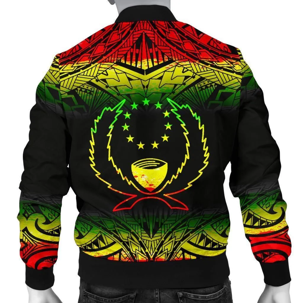Pohnpei Mens Bomber Jacket - Fog Reggae Style