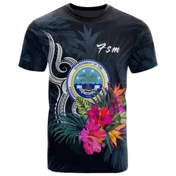 Federated States of Micronesia T-shirt - Tropical Flower