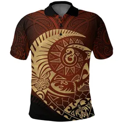 Polynesian Pride Polo Shirt - New Zealand Polo Shirt Maori Warrior Tattoo Tangaroa
