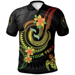 Chuuk Custom Personalised Polo Shirt - Reggae Plumeria Flowers with Spiral Patterns