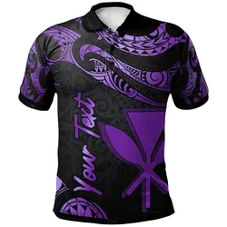 Hawaii Kanaka Maoli Polynesian Custom Personalised Polo Shirt - Poly Tattoo Purple Version
