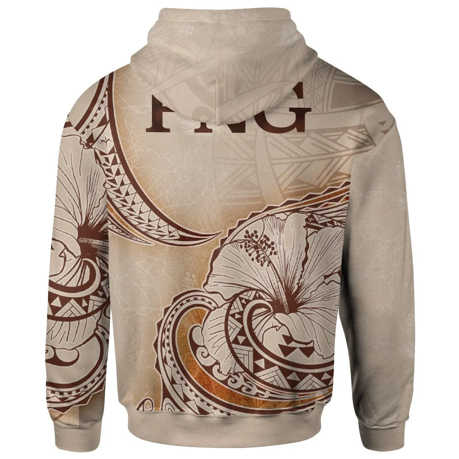 Papua New Guinea Hoodie - Hibiscus Flowers Vintage Style