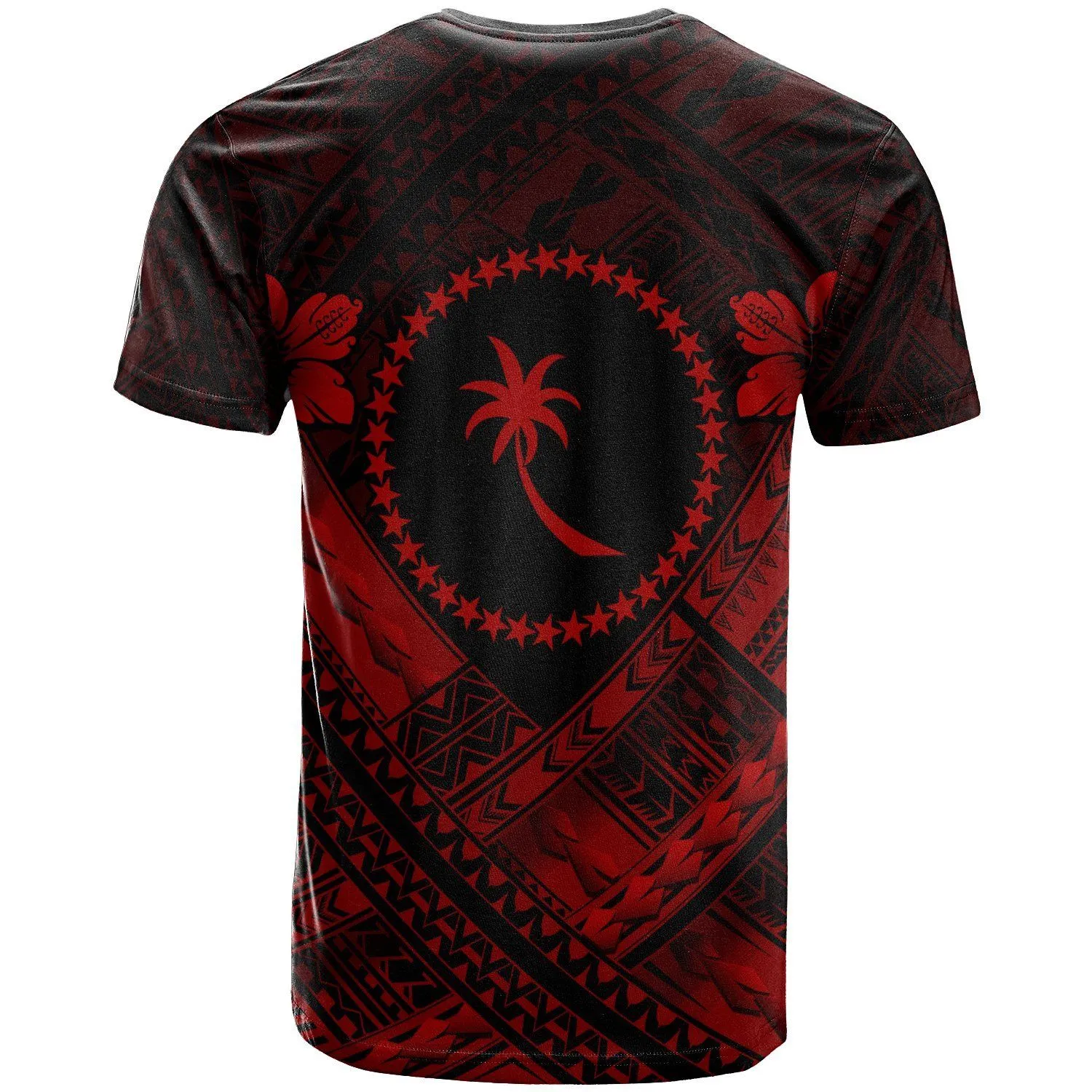 Chuuk Polynesian Custom Personalised T-Shirts - Chuuk Red Seal Camisole Hibiscus Style - BN18