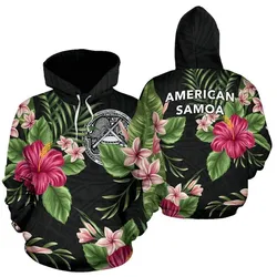 American Samoa Hoodie Coat Of Arms Hibiscus