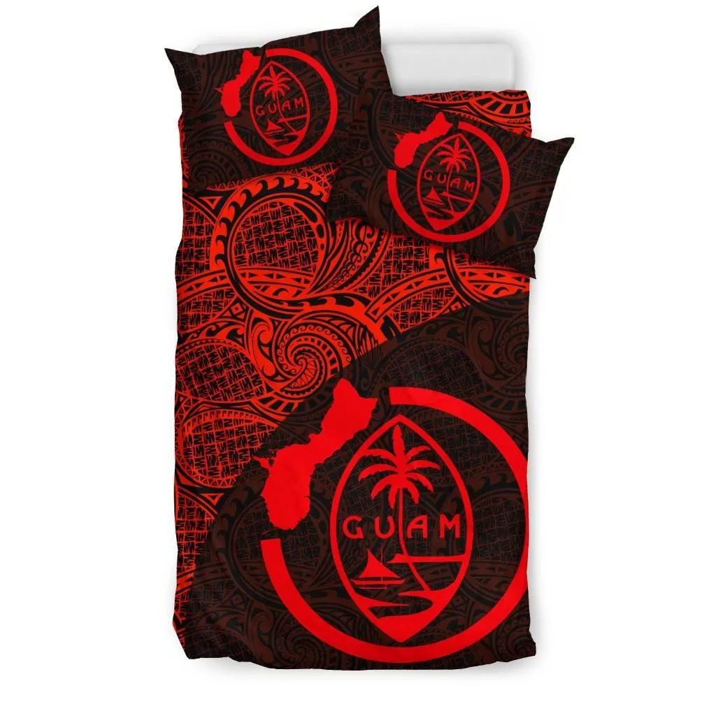 FamilyGater Bedding Set - Cover and Pillow Cases Guam Coat Of Arm Map Polynesian 04 TH7