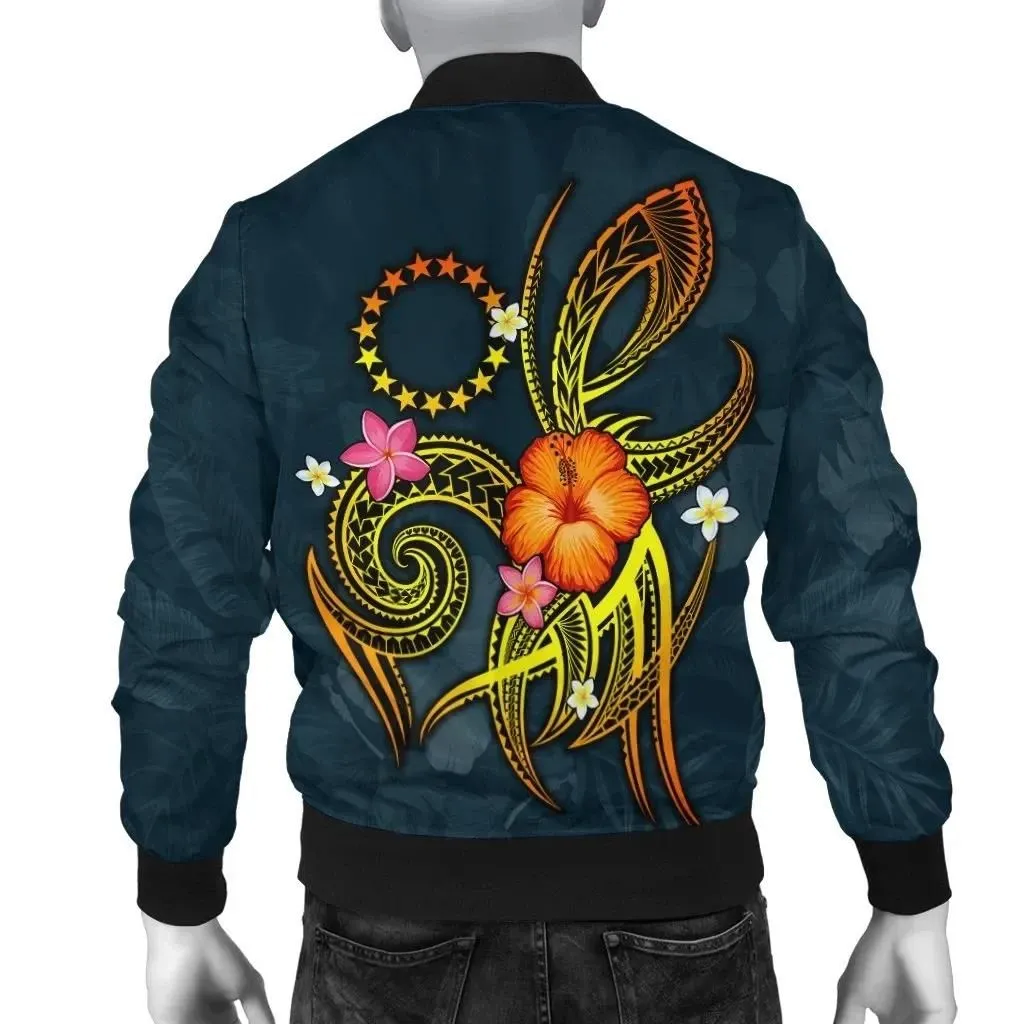FamilyGater Jacket - Bomber Jacket Cook Islands Polynesian Personalised - Legend of Cook Islands (Blue) - BN15