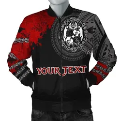 Tonga Polynesian Personalised Mens Bomber Jacket - Polynesian Chain Style