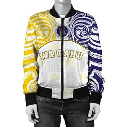 Alohawaii Jacket - Kanaka Waipahu High School Womens Bomber Jacket Demodern Style AH JH