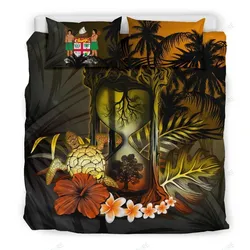 Fiji Hibiscus Tree Of Life Hourglass Bedding Set Bedroom Decor