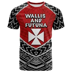 (Custom Personalised) Wallis And Futuna T Shirt - Polynesian Tattoo - LT20