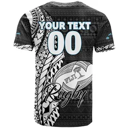 (Custom Personalised) Fiji Rugby Bati Tapa Pattern T Shirt - LT2