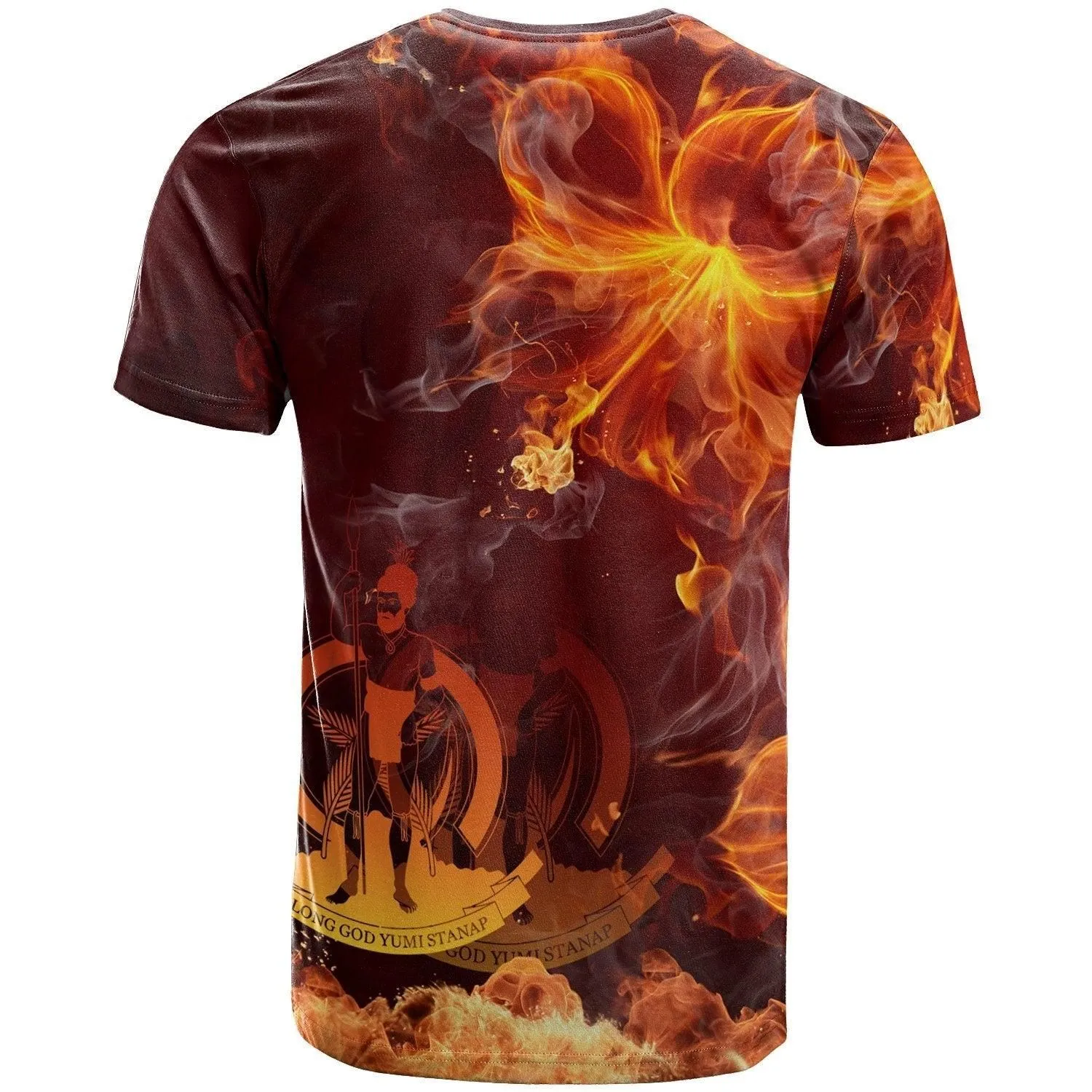 Vanuatu Polynesian Custom Personalised T - Shirt - Fire Hibiscus
