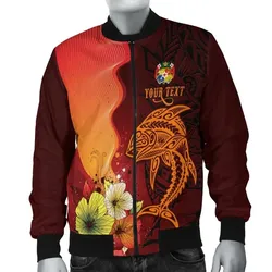 Alohawaii Jacket - Bomber Jacket Tonga Custom Personalised - Tribal Tuna Fish - BN39