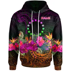 Cook Islands Personalised Polynesian Hoodie - Summer Hibiscus