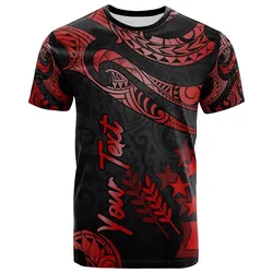 Kosrae Micronesia Custom Personalised T-Shirt - Poly Tattoo Red Version