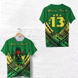(Custom Personalised) Cook Islands Rugby T Shirt Simple Polynesian - Custom Text and Number LT13