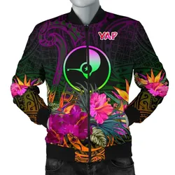 YAP Men's Bomber Jacket - Summer Hibiscus - BN15