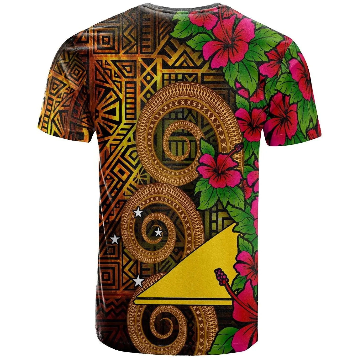 Tokelau Polynesian T-Shirt - Hibiscus Vintage - BN12