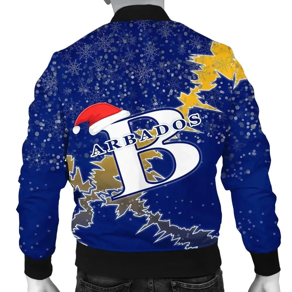 Barbados Christmas Coat Of Arms Men Bomber Jacket  X Style J78