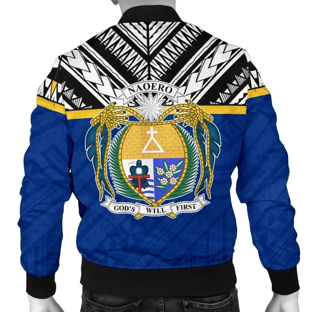 Nauru Mens Bomber Jacket - Polynesian Design