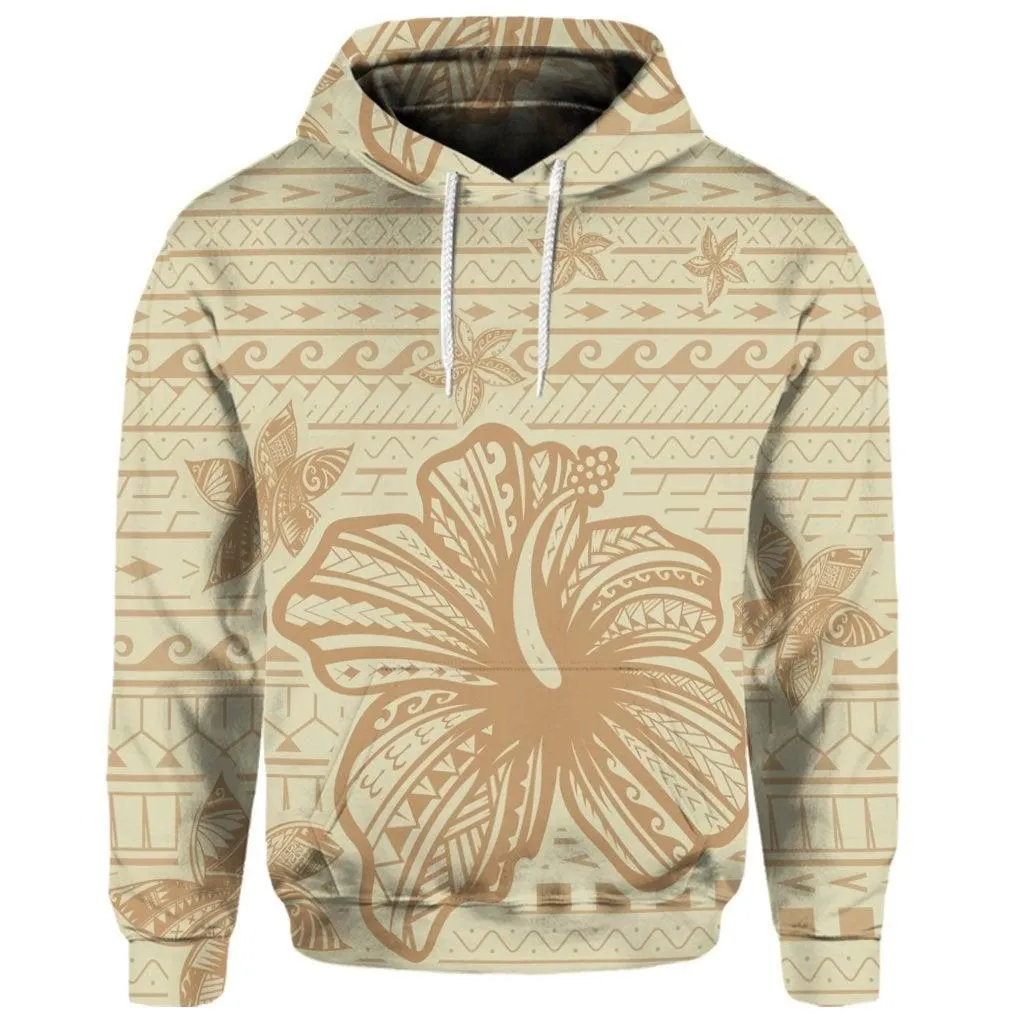 (Personalised) Hawaii Hibiscus Plumeria Kanaka Polynesian Vintage Hoodie