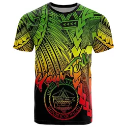 Palau Polynesian Custom Personalised T shirt - Tribal Wave Tattoo Reggae