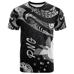 Papua New Guinea Polynesian T-Shirt - Poly Tattoo White Version